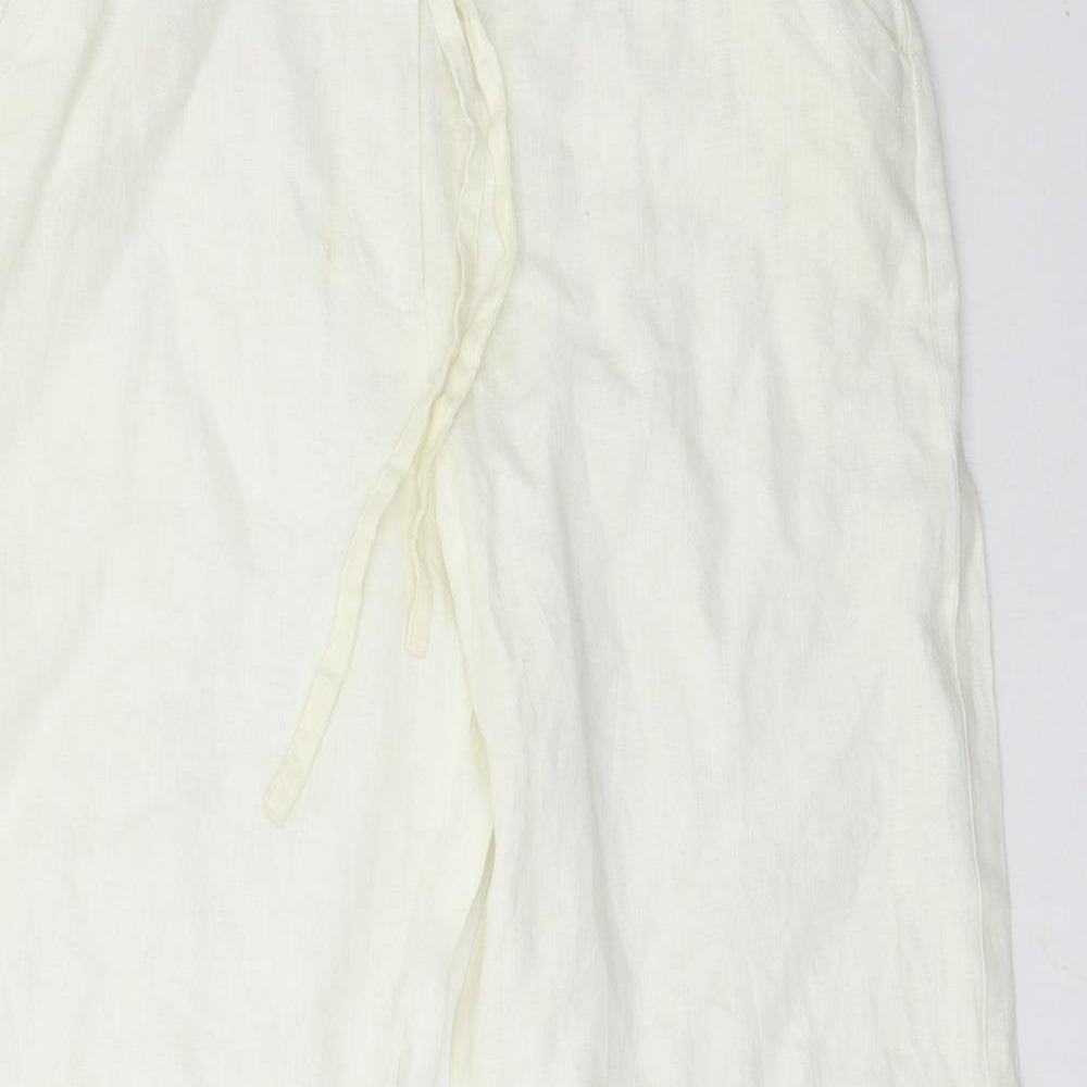 DAVID EMANUEL Womens White   Trousers  Size 10 L30 in
