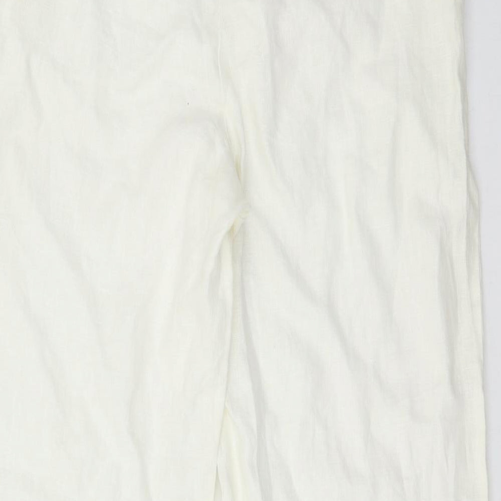 DAVID EMANUEL Womens White   Trousers  Size 10 L30 in
