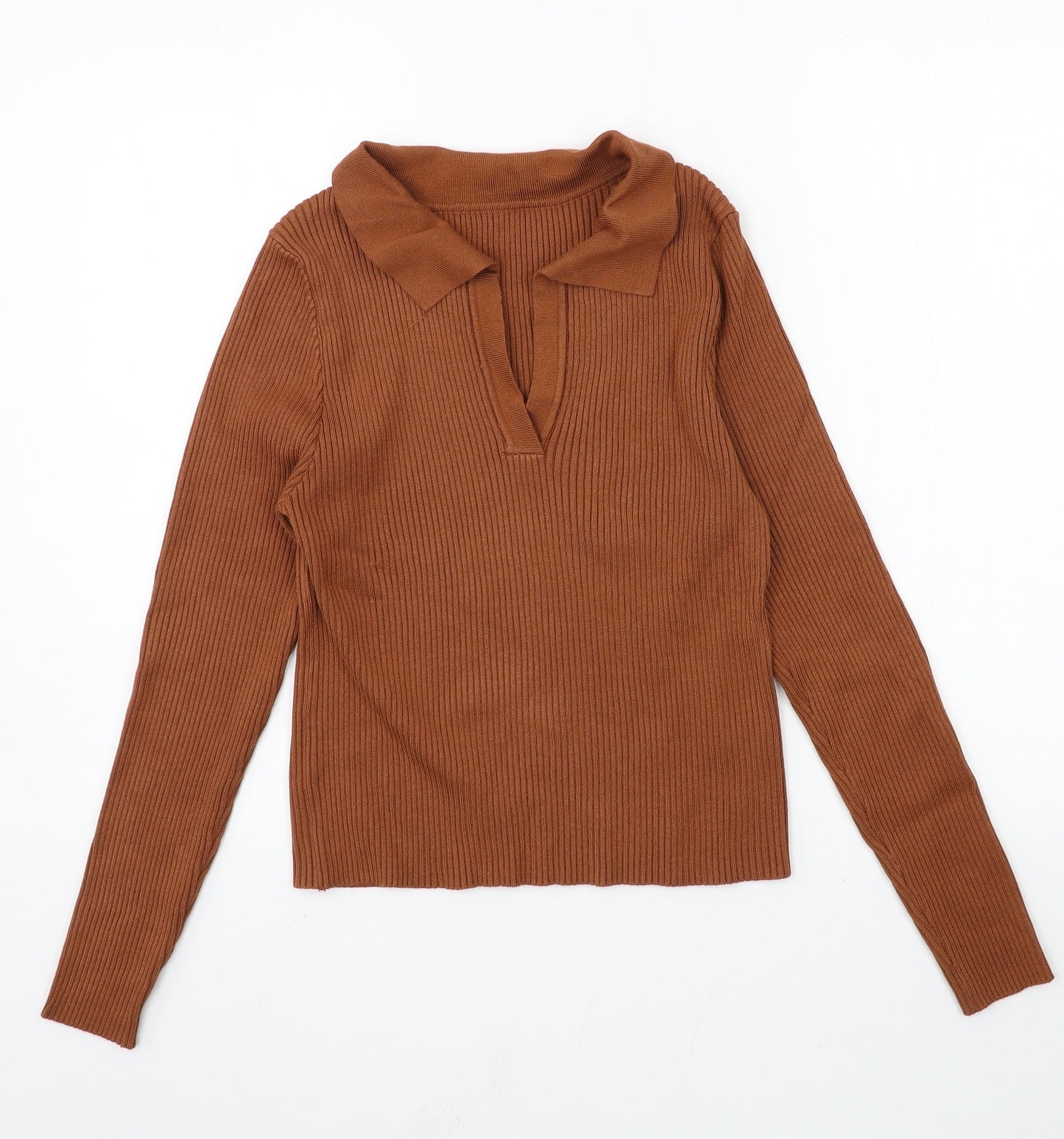 SheIn Womens Brown  Knit Pullover Jumper Size 3XL