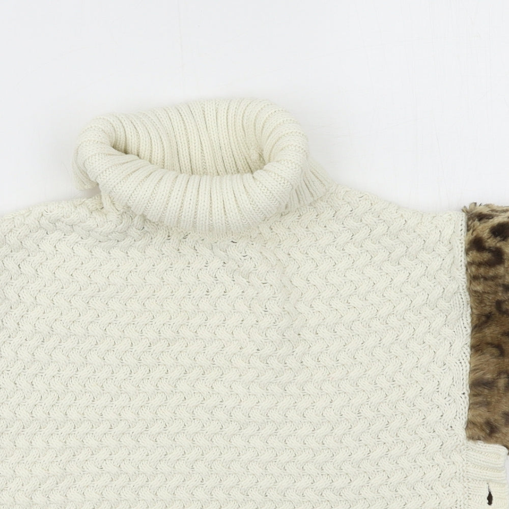 Aspen Girls Ivory  Knit Pullover Jumper Size 7-8 Years