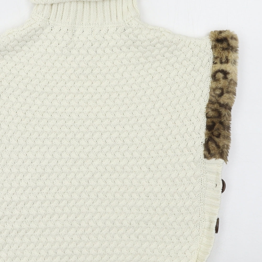 Aspen Girls Ivory  Knit Pullover Jumper Size 7-8 Years