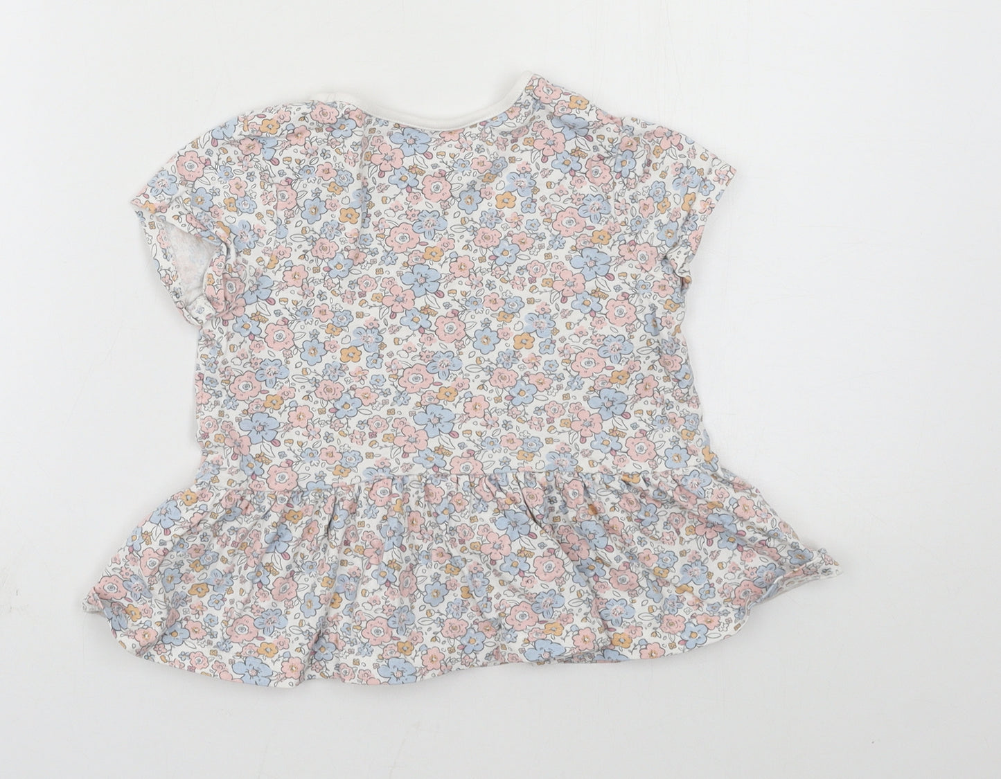 George Girls Multicoloured Floral Jersey Basic T-Shirt Size 4-5 Years