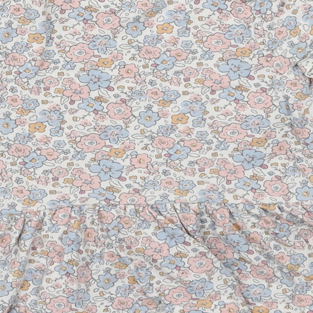 George Girls Multicoloured Floral Jersey Basic T-Shirt Size 4-5 Years