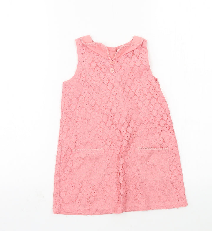 Matalan Girls Pink  Lace A-Line  Size 3-4 Years