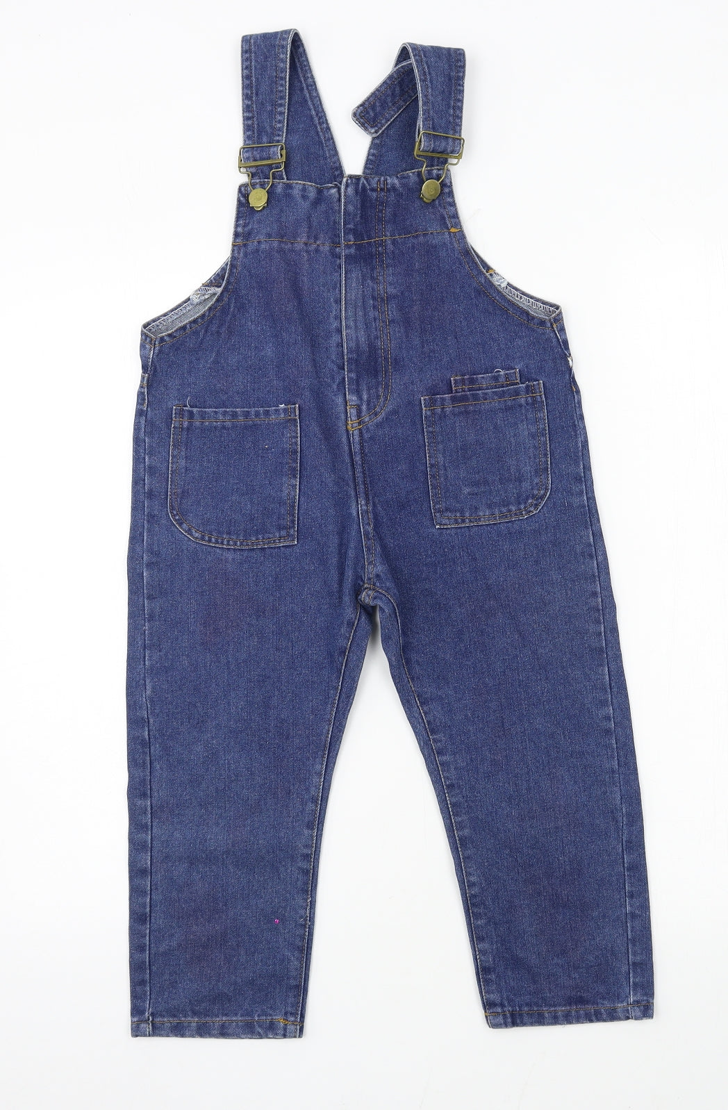 Ru Yiibeibei Girls Blue  Denim Dungaree One-Piece Size 13 Years