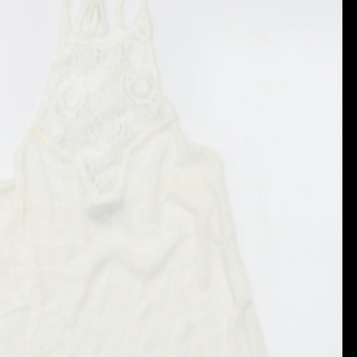 Boohoo Womens White   Basic Tank Size 12