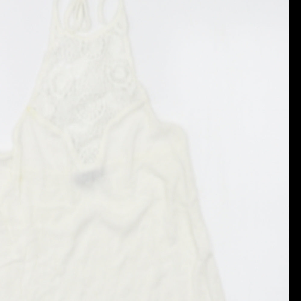 Boohoo Womens White   Basic Tank Size 12