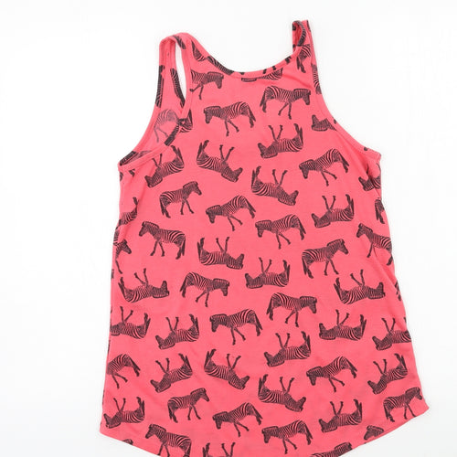 Atmosphere Womens Red Geometric Jersey Basic Tank Size 6  - Zebra