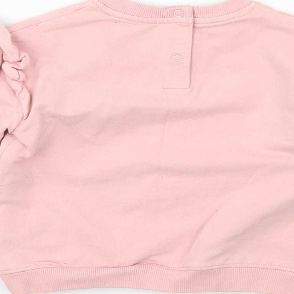 Marks and Spencer Girls Pink  Jersey Pullover Sweatshirt Size 2-3 Years  - Rabbit