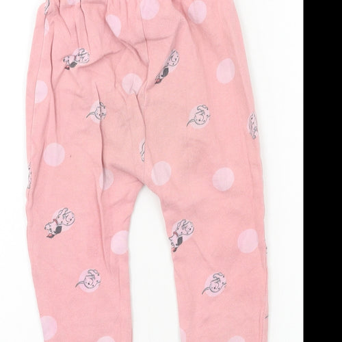 George Girls Pink Geometric Jersey Capri Pyjama Pants Size 2-3 Years  - 101 Dalmatians