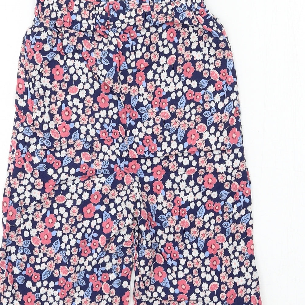 George Girls Blue Floral  Harem Trousers Size 2-3 Years