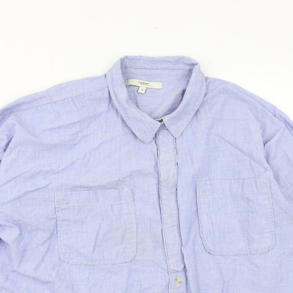 NEXT Womens Blue   Basic Button-Up Size 18