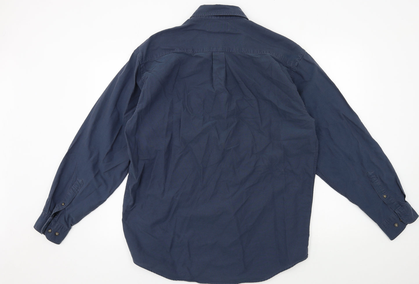 St Michael Mens Blue    Button-Up Size M
