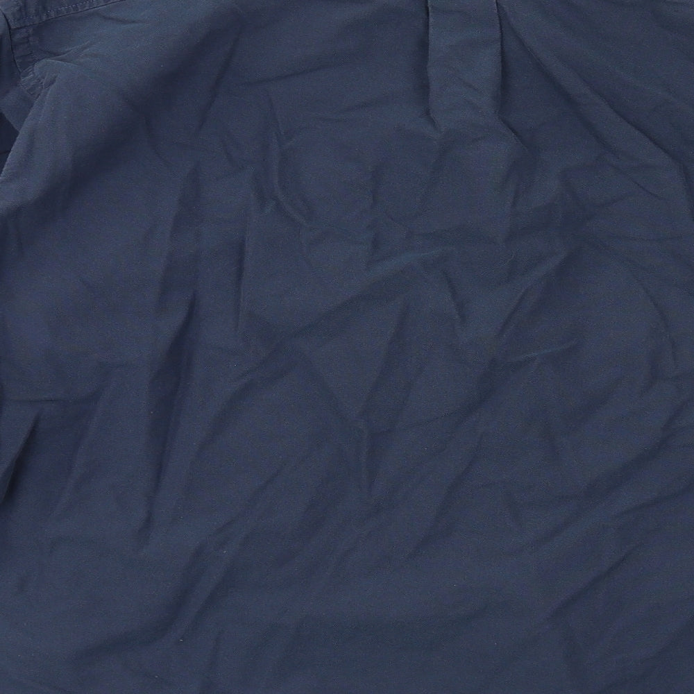St Michael Mens Blue    Button-Up Size M