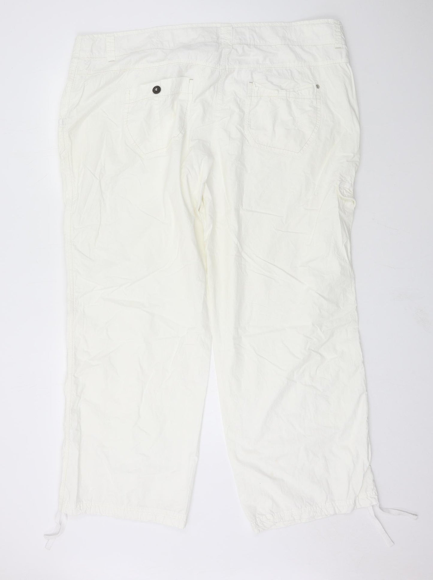 NEXT Womens White   Cargo Trousers Size 46 in L30 in