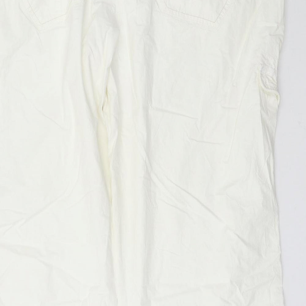 NEXT Womens White   Cargo Trousers Size 46 in L30 in