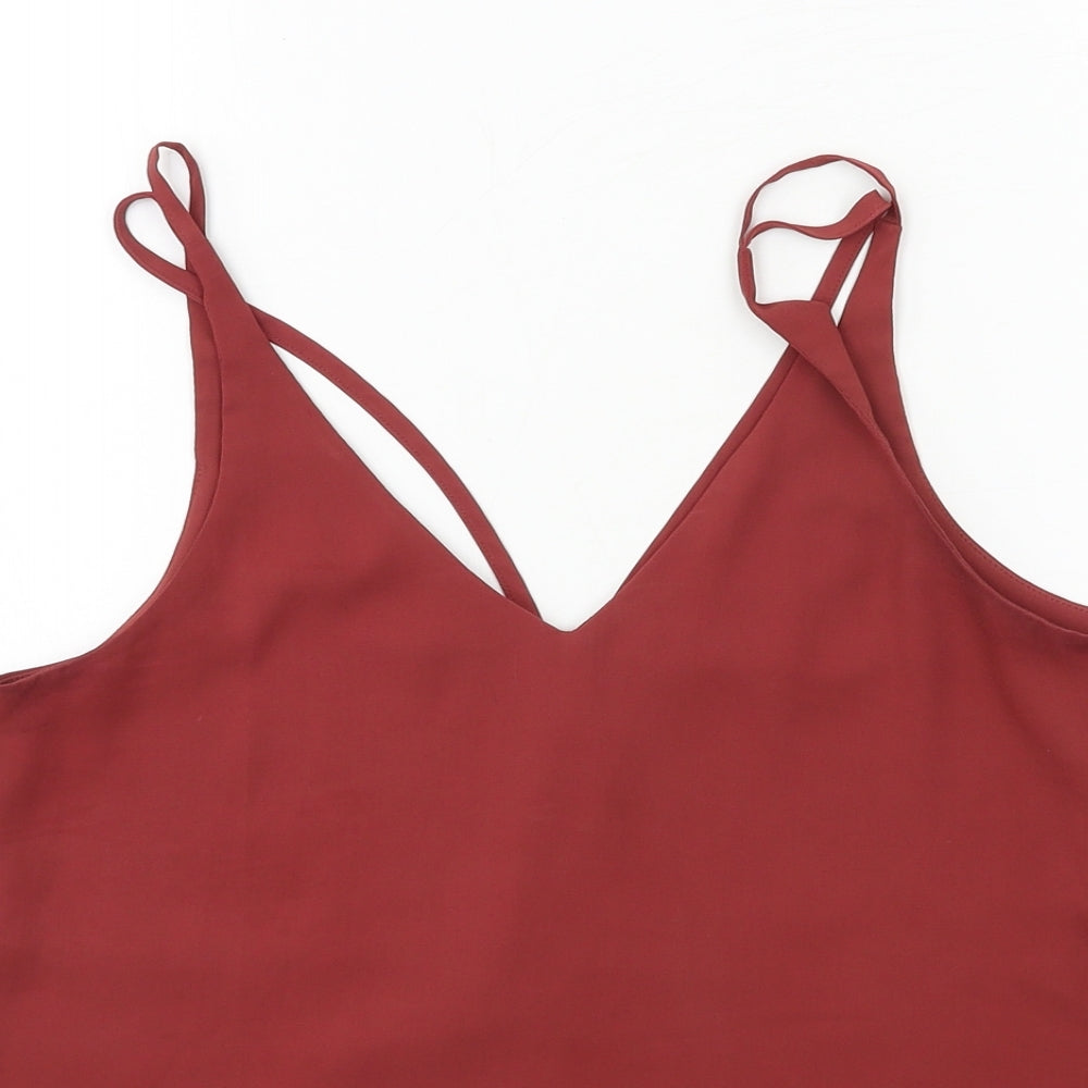 Topshop Womens Red   Basic Tank Size 10