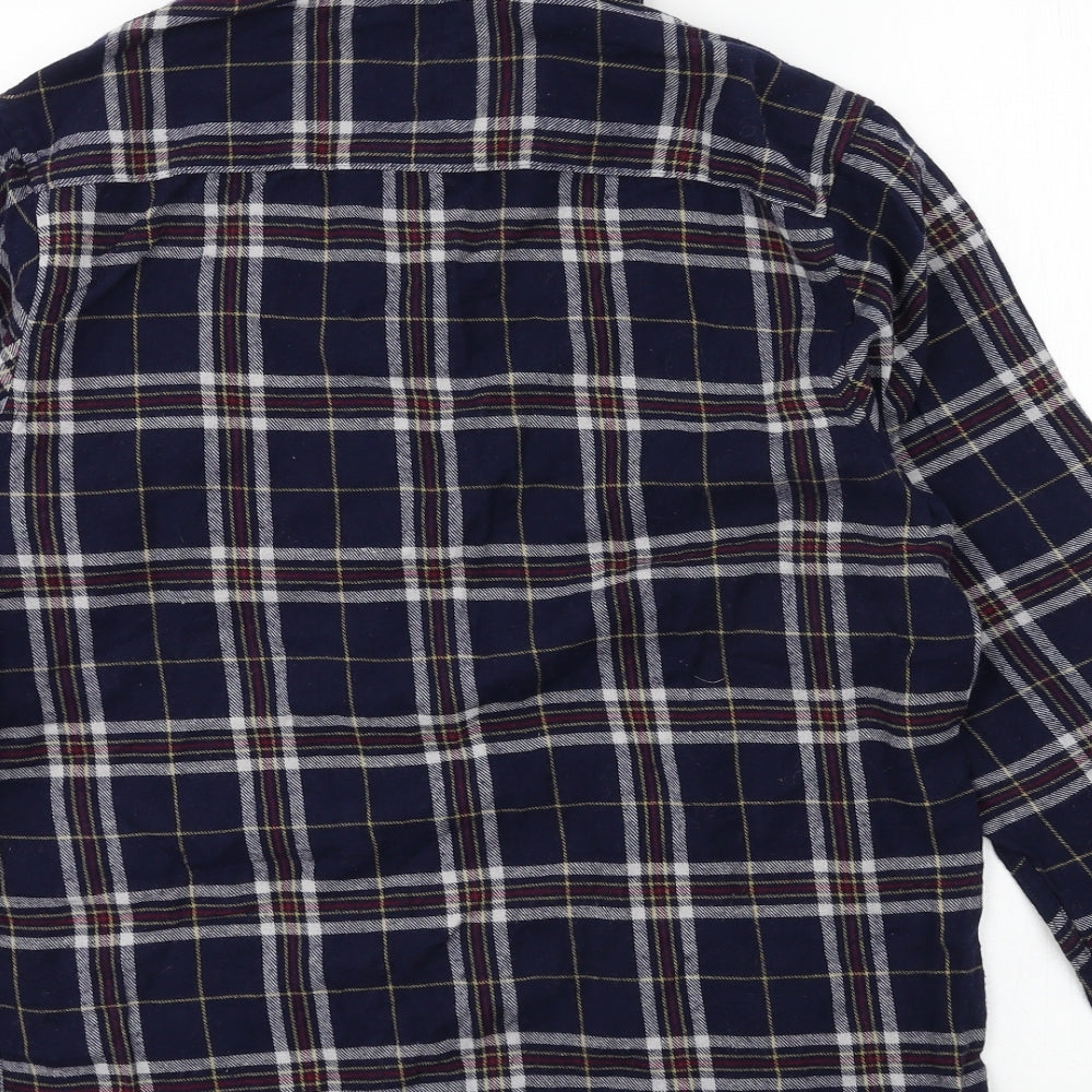 Primark Mens Blue Plaid   Button-Up Size S