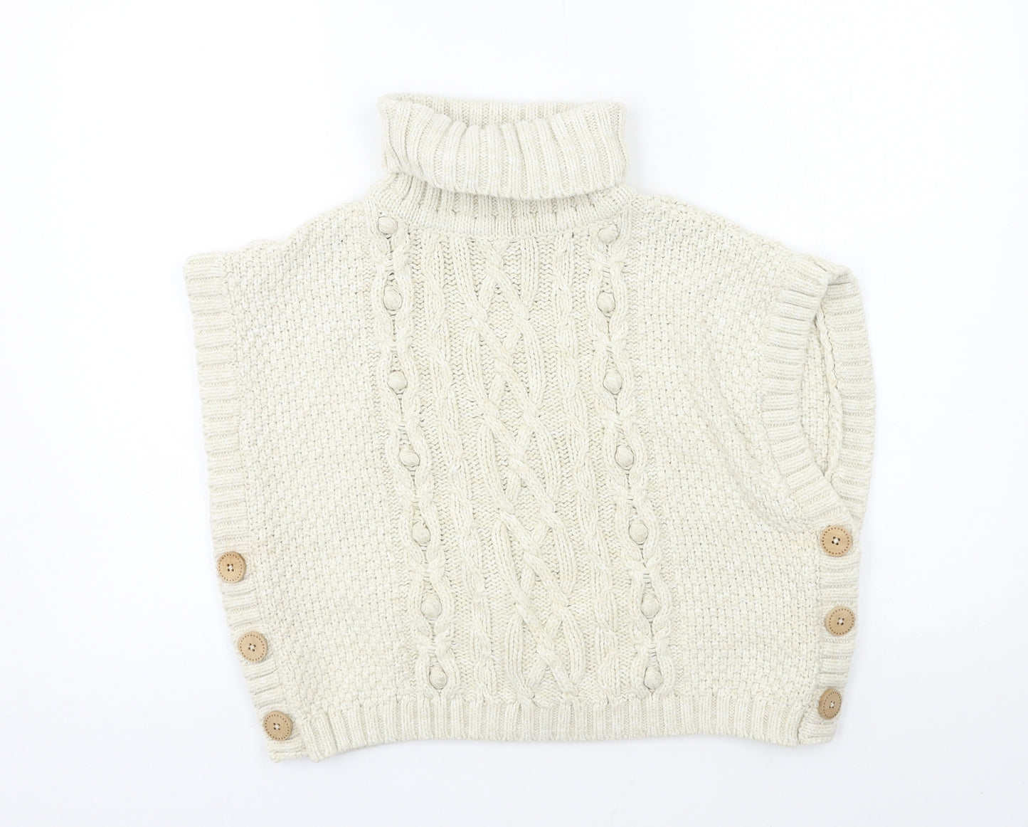 Nula Bug Girls Ivory  Knit Pullover Jumper Size 8 Years
