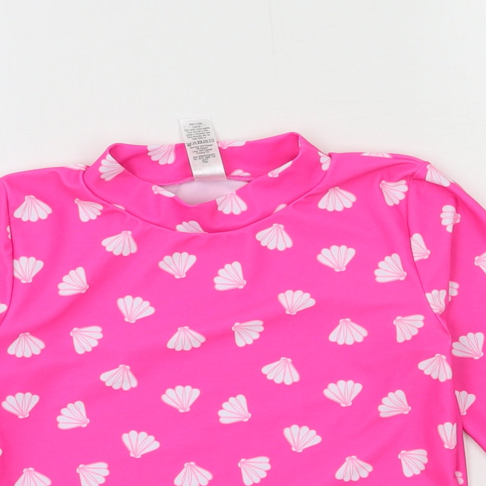 George Girls Pink  Jersey Basic T-Shirt Size 7-8 Years  - Shell