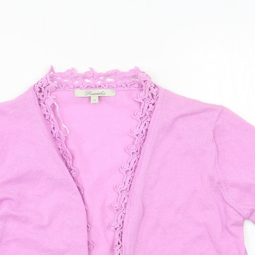 Peacocks Womens Purple  Knit Cardigan Jumper Size 12