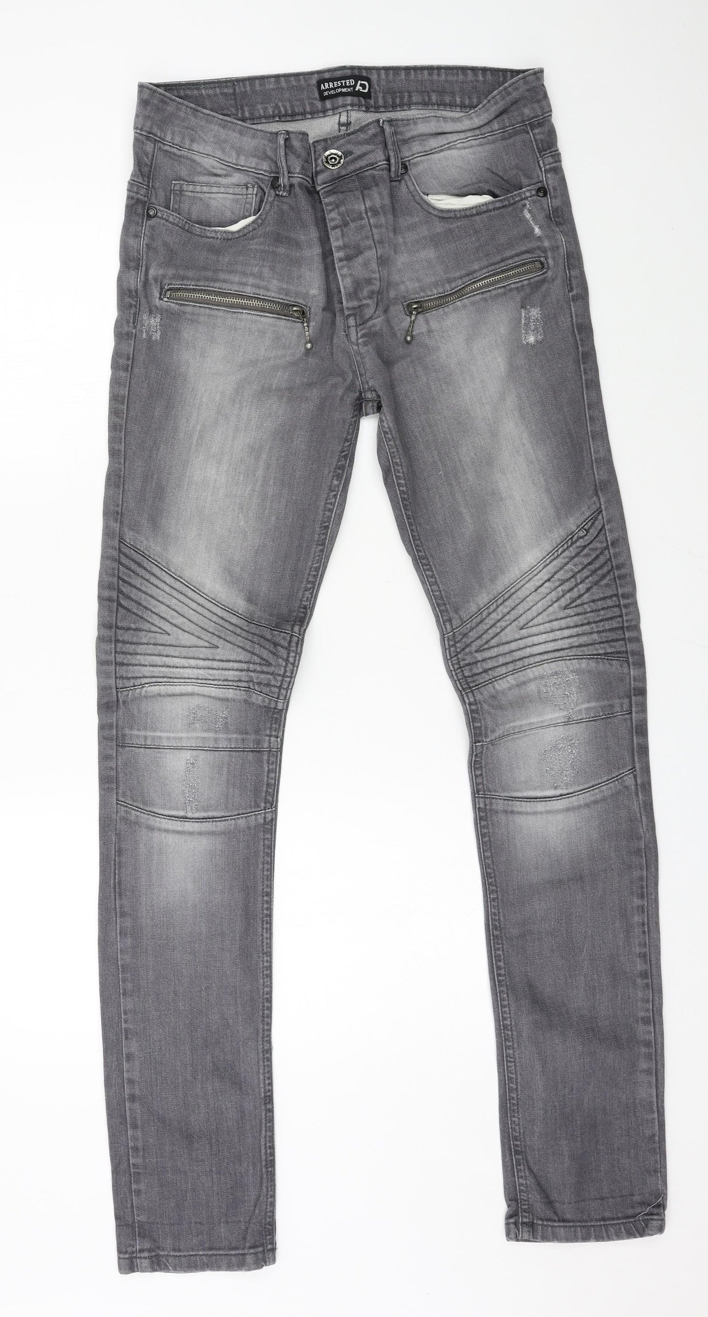 Arrested Development Mens Grey  Denim Straight Jeans Size 34 in L33 in