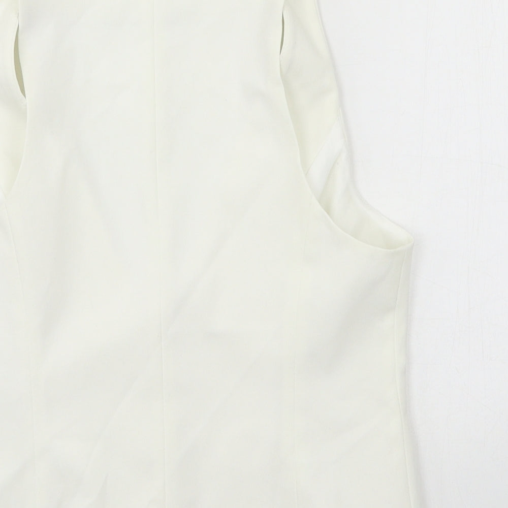 Dorothy Perkins Womens White   Jacket Waistcoat Size 12