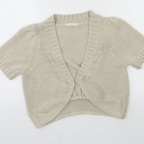 Marks and Spencer Womens Grey  Knit Cardigan Jumper Size 14