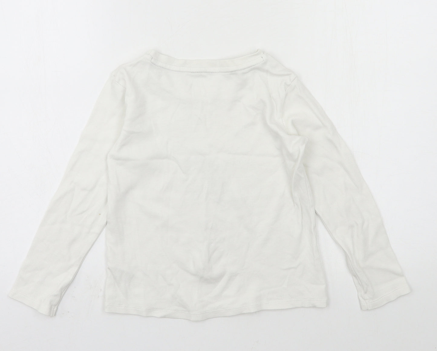 George Girls White  Jersey Basic T-Shirt Size 7-8 Years  - Peanuts