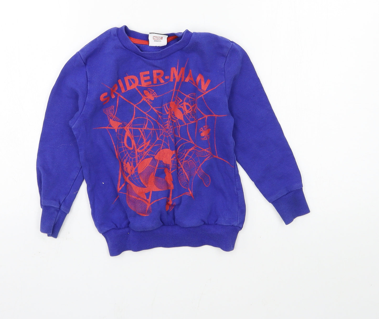 George Boys Blue  Jersey Pullover Sweatshirt Size 3-4 Years  - Spiderman