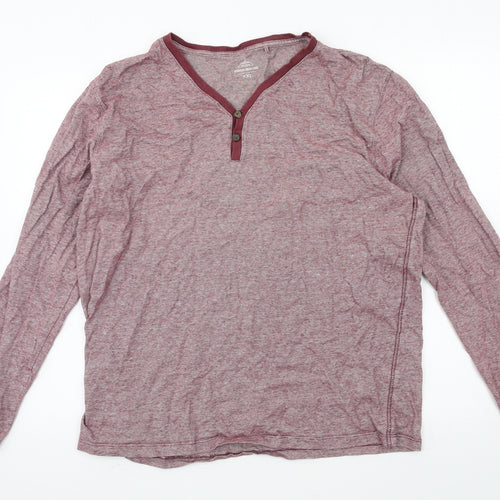 Industrialize Womens Red Striped Jersey Basic T-Shirt Size 2XL