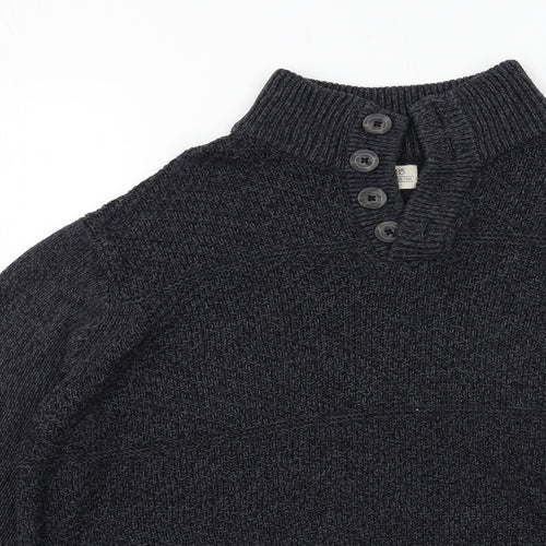Matalan Mens Grey  Knit Pullover Jumper Size L