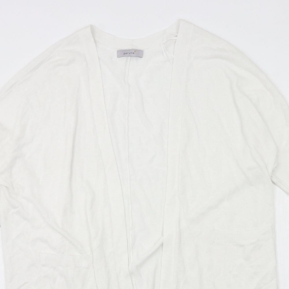 Marks and Spencer Womens White  Knit Cardigan Jumper Size M