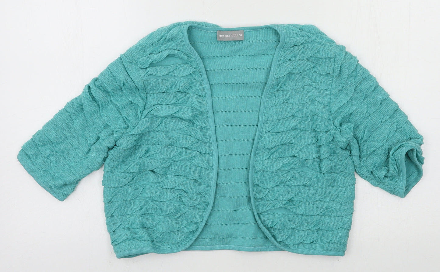 Per Una Womens Blue  Knit Cardigan Jumper Size 10