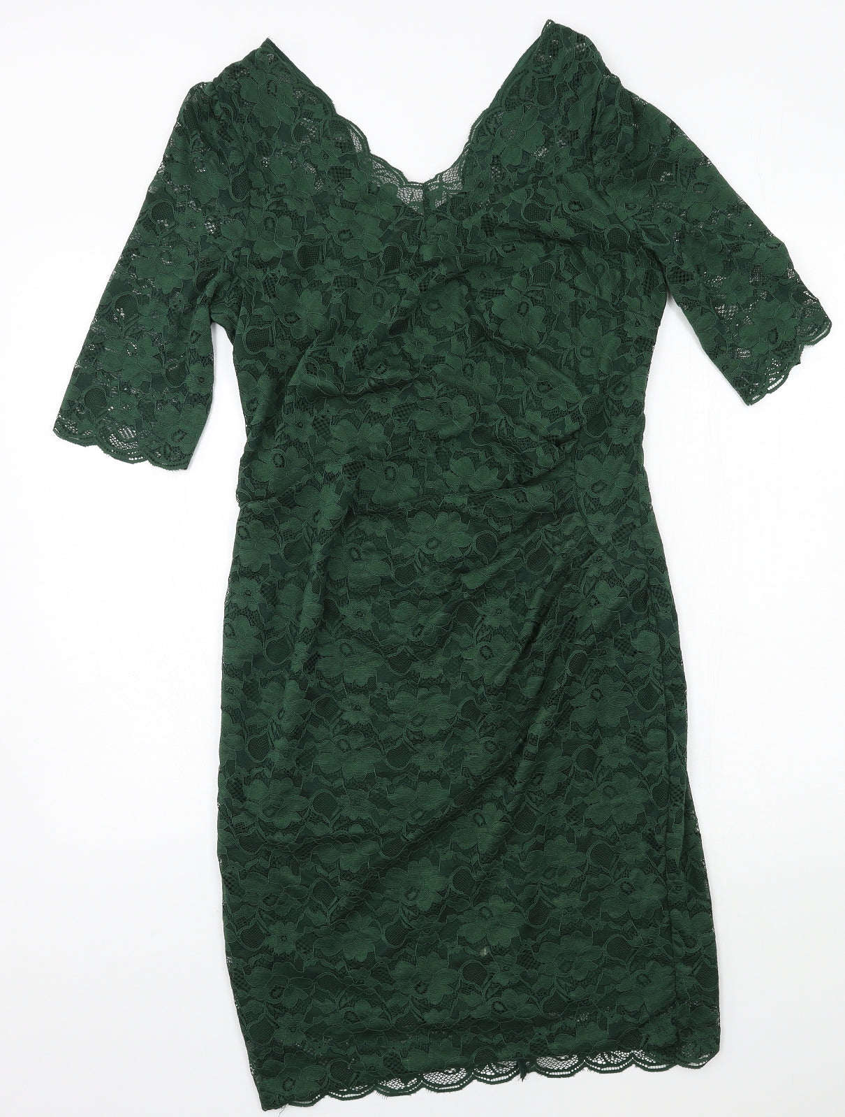 Jolie Moi Womens Green  Lace Bodycon  Size 16