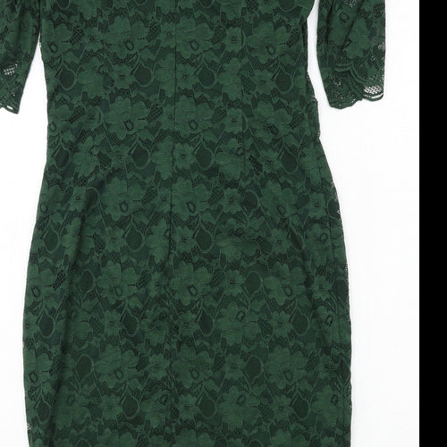 Jolie Moi Womens Green  Lace Bodycon  Size 16