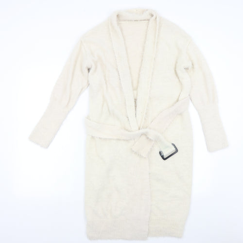Preworn Womens Beige  Knit Cardigan Jumper Size M