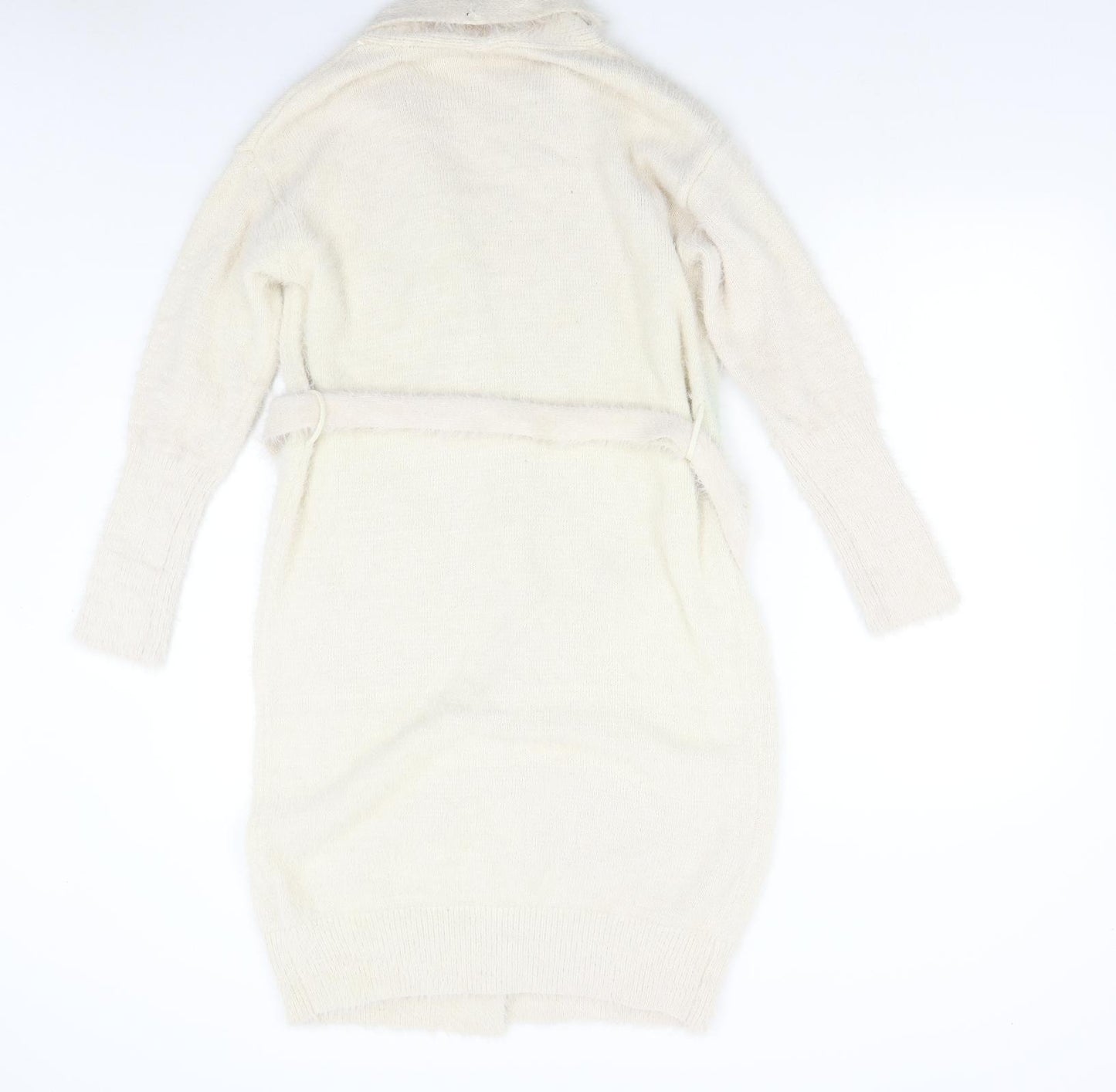 Preworn Womens Beige  Knit Cardigan Jumper Size M