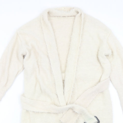 Preworn Womens Beige  Knit Cardigan Jumper Size M
