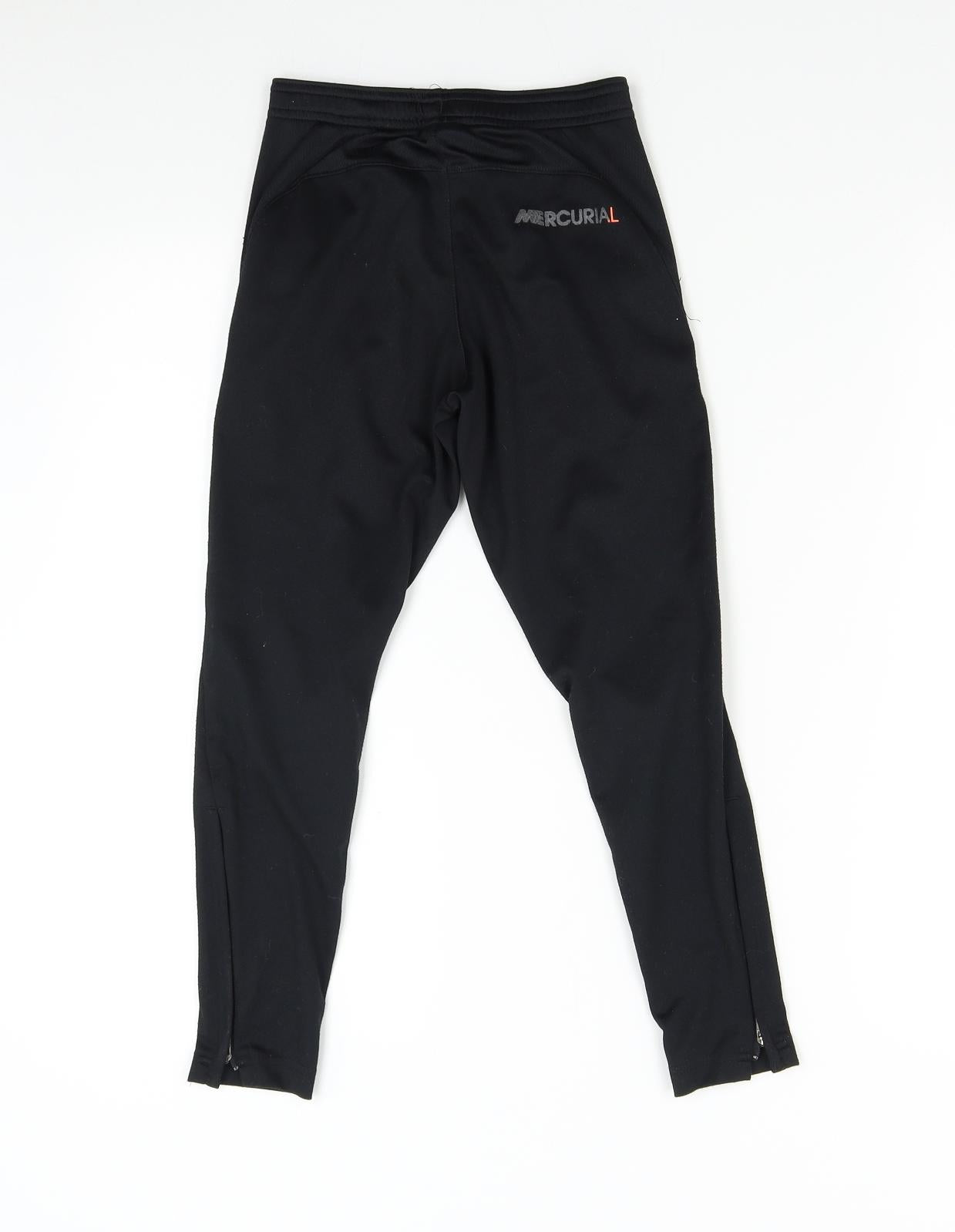 Nike Girls Black   Sweatpants Trousers Size 7-8 Years - Dri-Fit