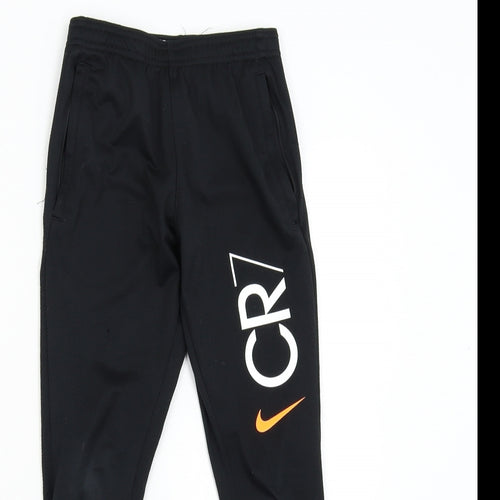 Nike Girls Black   Sweatpants Trousers Size 7-8 Years - Dri-Fit