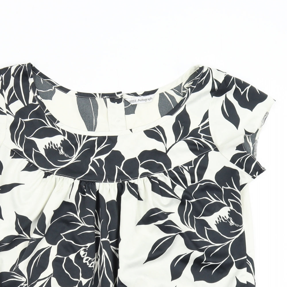 M&S Womens Multicoloured Floral  Basic Blouse Size 12