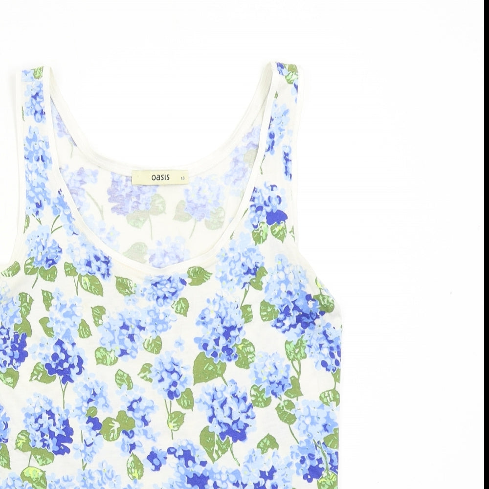 Oasis Womens Multicoloured Floral  Basic Tank Size XS