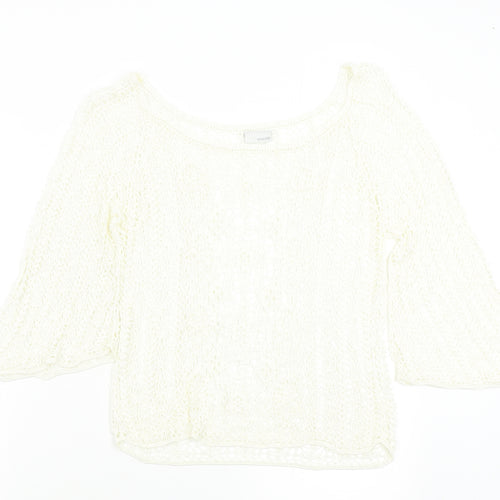 AMARANTO Womens Ivory   Pullover Jumper Size M
