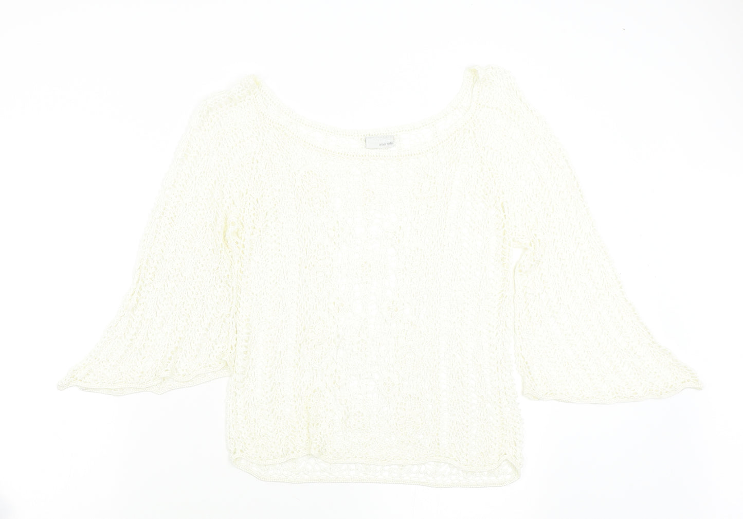 AMARANTO Womens Ivory   Pullover Jumper Size M