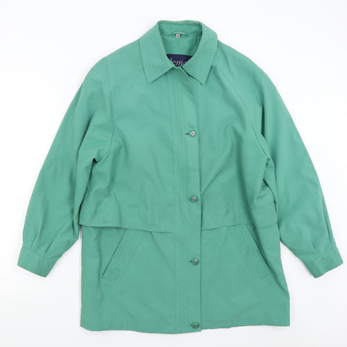 Telemac Womens Green   Overcoat Coat Size M