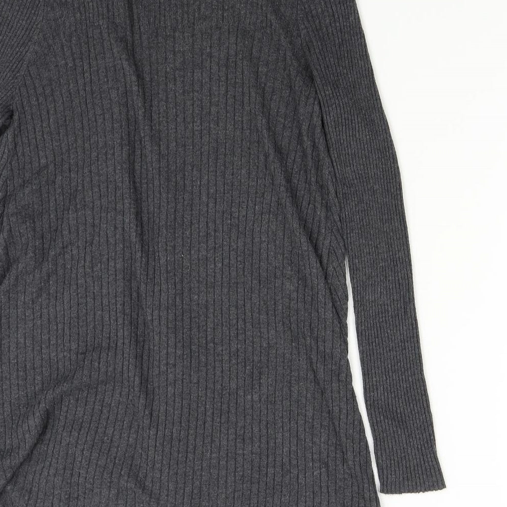 M&S Womens Grey  Knit Cardigan Jumper Size 14