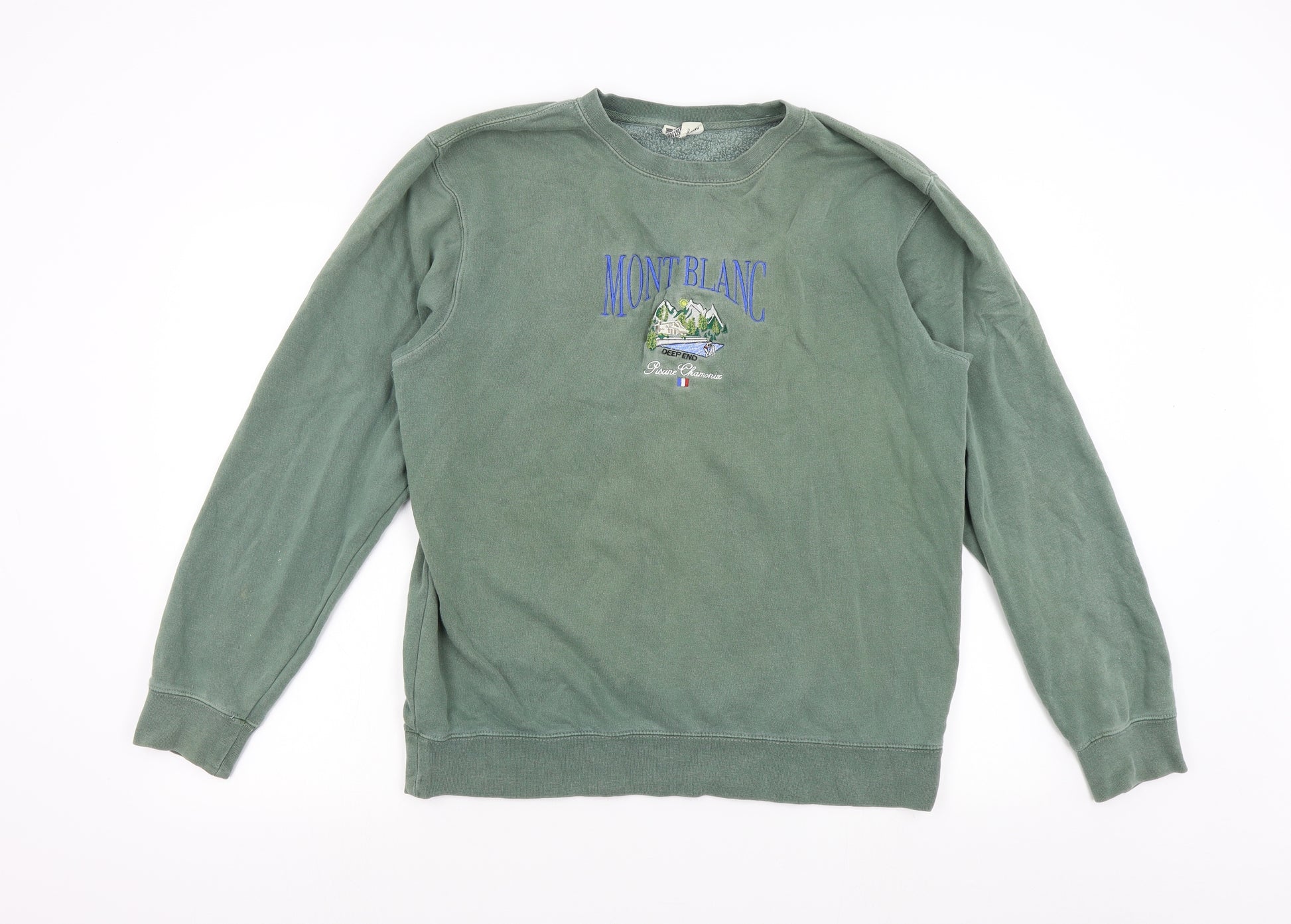 Deep End Swim Company Mens Green Pullover Sweatshirt Size M – Preworn