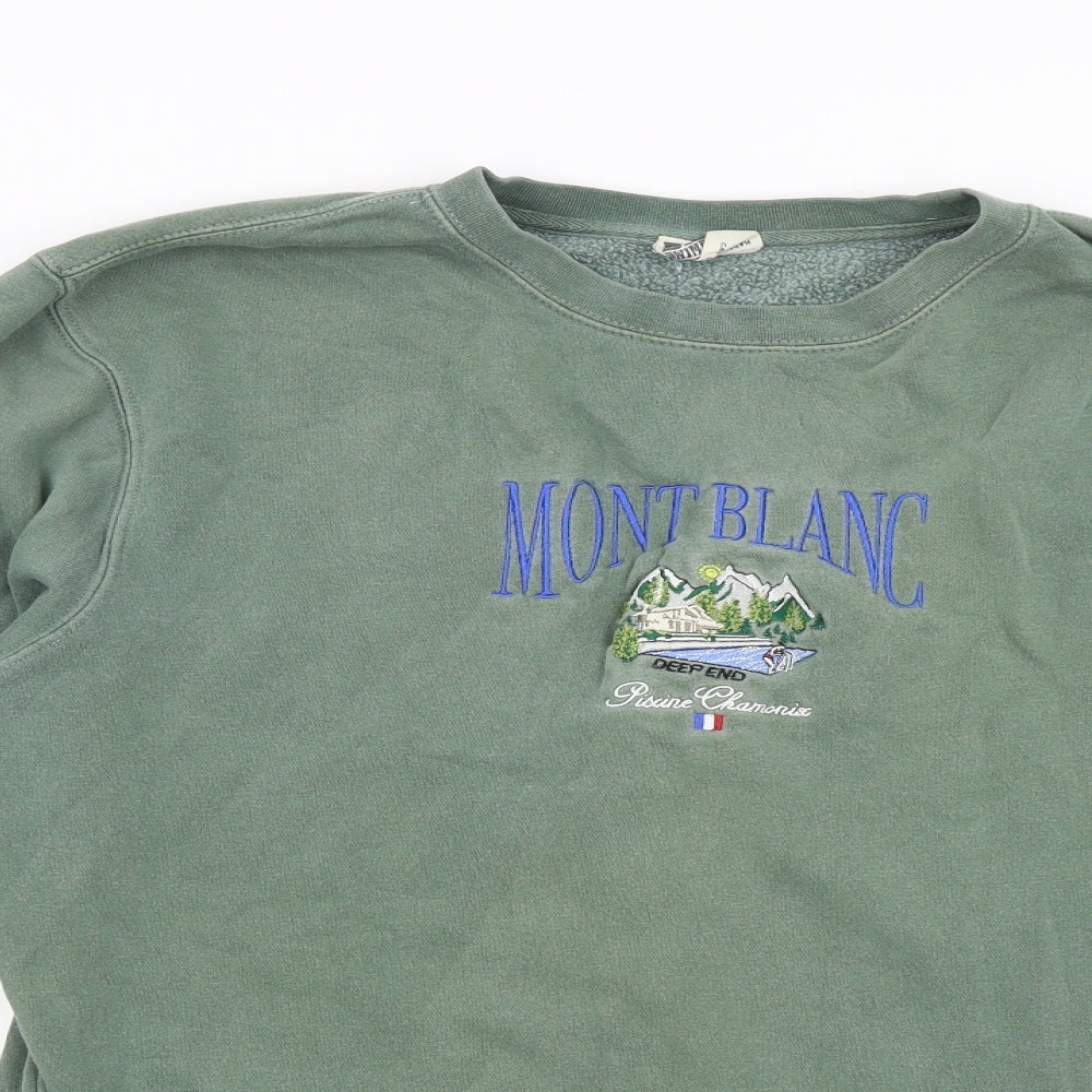 Deep End Swim Company Mens Green Pullover Sweatshirt Size M – Preworn