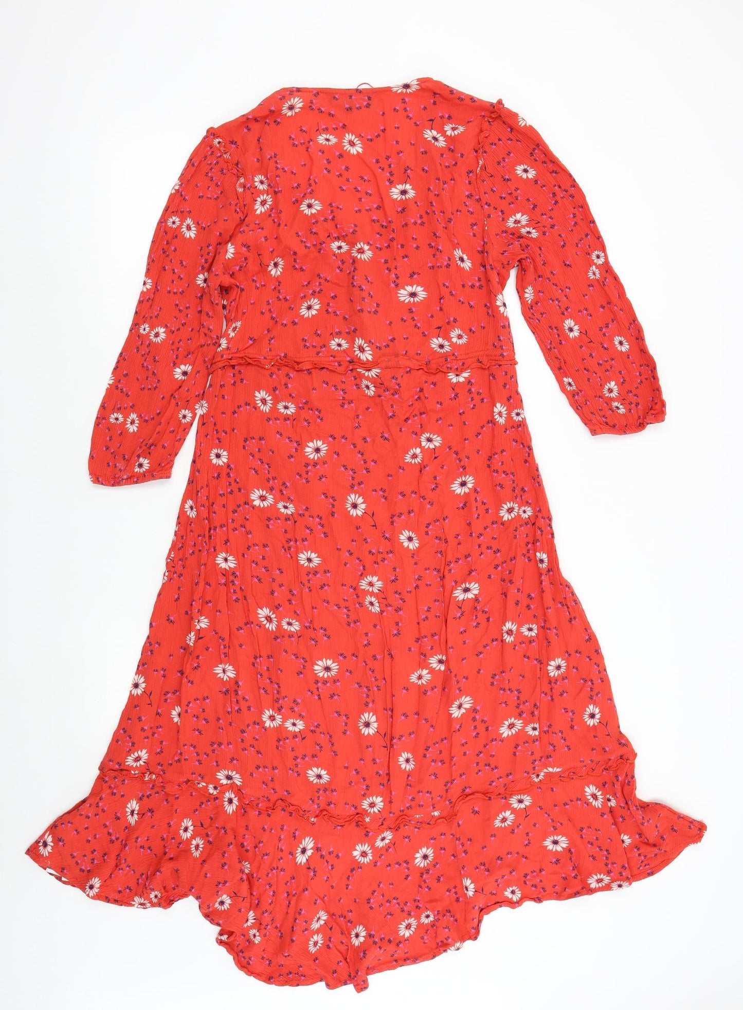 Principles Womens Red Floral  Shirt Dress  Size 10